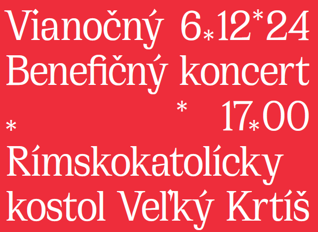 Vianočný benefičný koncert 2024 Veľký Krtíš